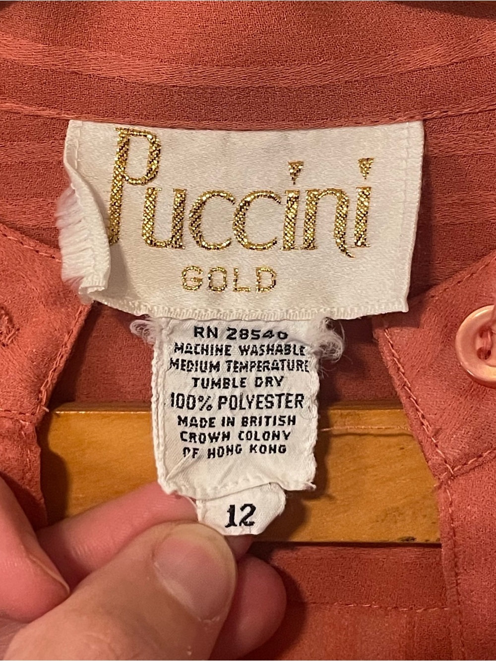 Vintage Puccini Button Front Blouse - Picture 2 of 4